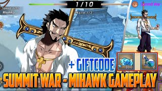 Summit War Mihawk Gameplay and Giftcode - Ocean Conflict Royal War I Pirate Ocean Adventure