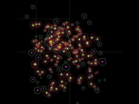 Testing out Separating Axis Theorem (SAT) with convex polygons and a quadtree