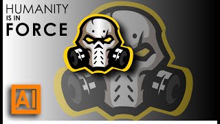 How to create a "SKULL" logo in ADOBE ILLUSTRATOR | Draw like pro screenshot 2