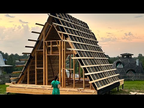 Видео: Стройка дома А-frame, лето 2023 год!