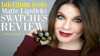Bdellium Tools Matte Lipsticks Swatches + Review | #MatteNation | @girlythingsby_e