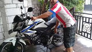 Cara standar tengah motor sport cb 150r