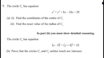 Pure Math P2 May/June 2024 [Q7] Pearson Edexcel IAL WMA 12/01|Circle Equations Proof, Center, Radius