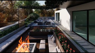 RoofGarden design | Landscape Walkthrough garden