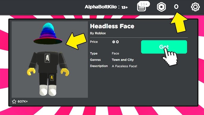 D.I.Y Headless Head  Roblox Item - Rolimon's