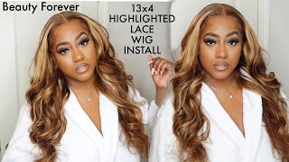 HIGHLY REQUESTED SPRING VIBE HAIR! BEST OMBRÉ HIGHLIGHT BODY WAVE LACE FRONT WIG! | BEAUTY FOREVER