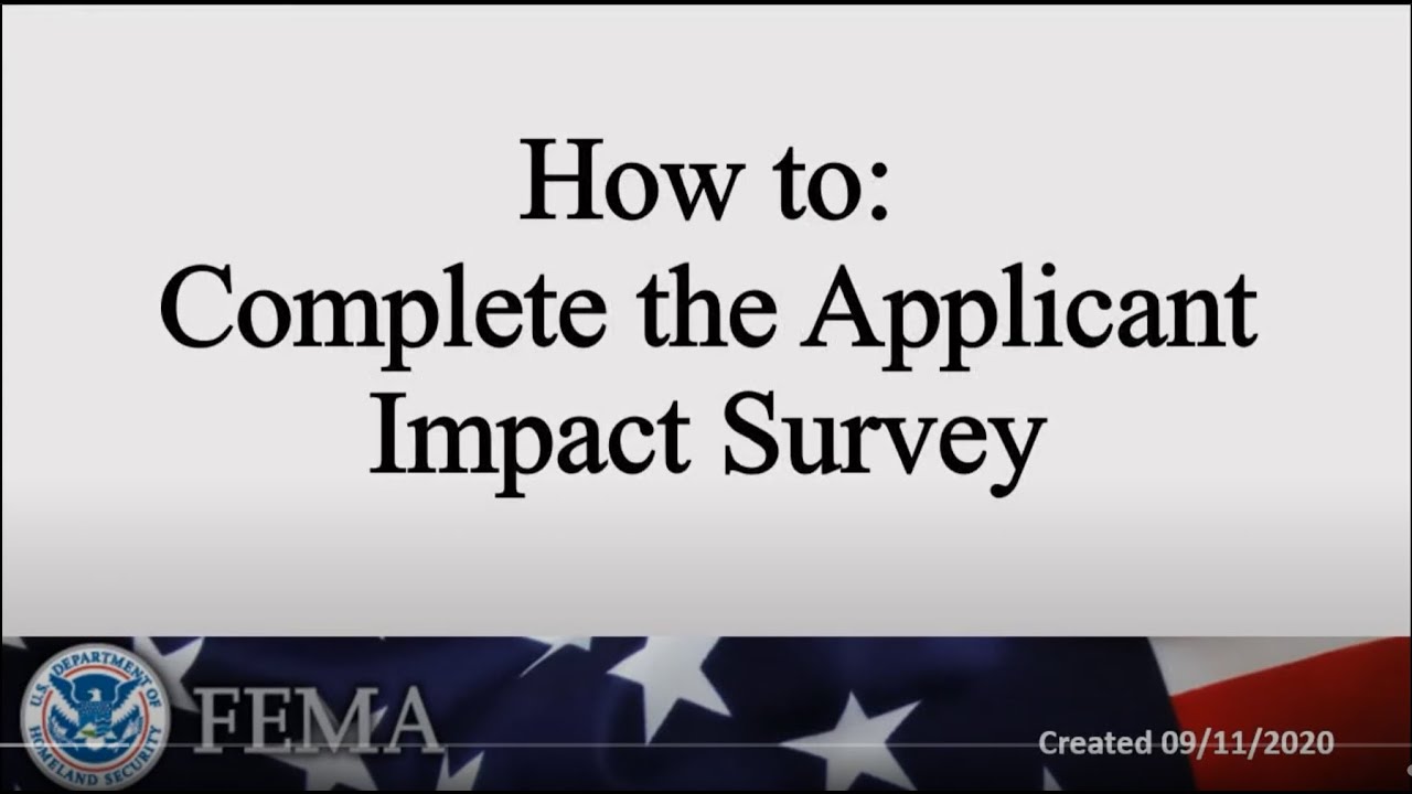 Grants Portal - Applicant Impact Survey - YouTube