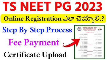 How To Fill NEET PG 2023 Telangana Application Form | Ts neet pg Step By Step Application Process