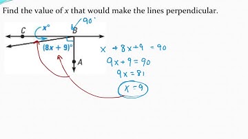 Finding a value of x that makes two lines perpendicular