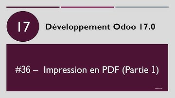 Développement odoo 17 #36 - Impression en pdf (Partie 1)