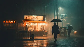 Worried about bankruptcy, I walk alone in the rain. Relaxing Sound for Sleep Meditation. White Noise