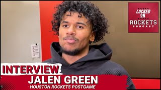 Jalen Green | Postgame Houston Rockets Vs Portland Trailblazers | 2023-2024 NBA Season