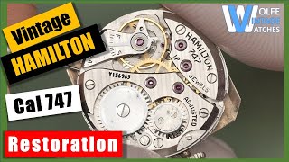 Servicing a Vintage American Made Watch Movement from 1949 - Hamilton Caliber 747