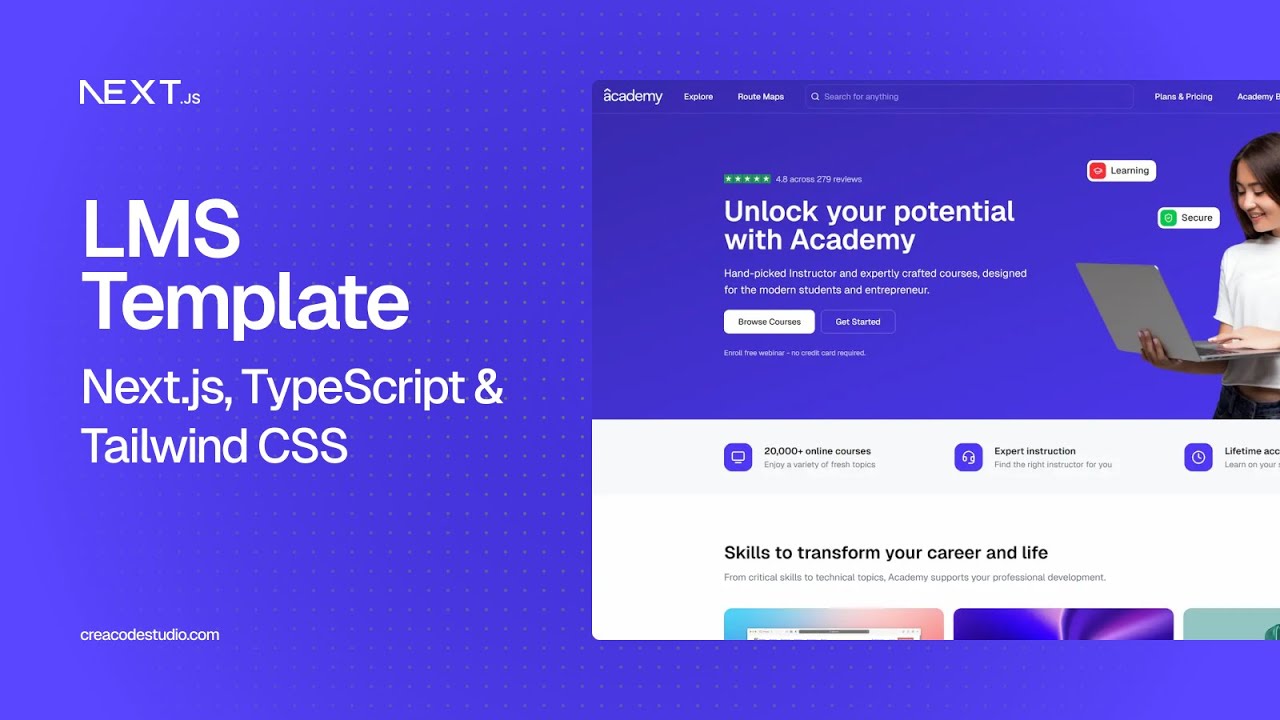 LMS Template — Next.js TypeScript and Tailwind CSS - YouTube