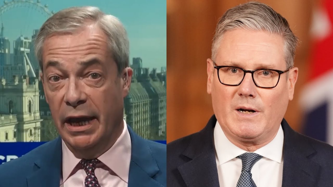 ‘Absolute loser of a PM’: Farage hits out at Starmer for being ‘terrified’ of speaking on Iran