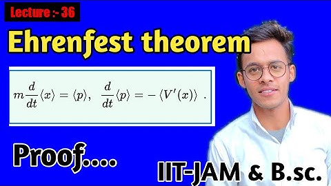 Quantum mechanics(lecture-36) Ehrenfest