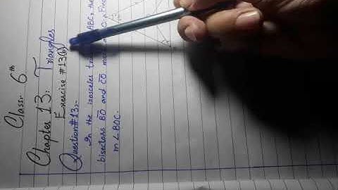 Triangles chapter 13 for class 6 new countdown second edition question 13 isosceles triangle ABC,