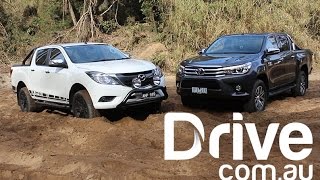 Mazda BT50 v Toyota HiLux Review | Drive.com.au