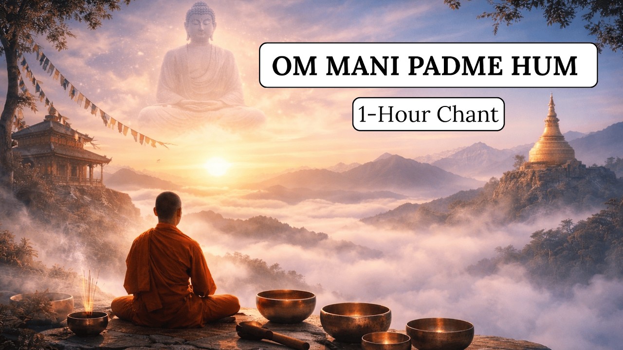 OM MANI PADME HUM (1 Hour) | Most Powerful Buddhist Mantra for Healing, Compassion & Positive Energy