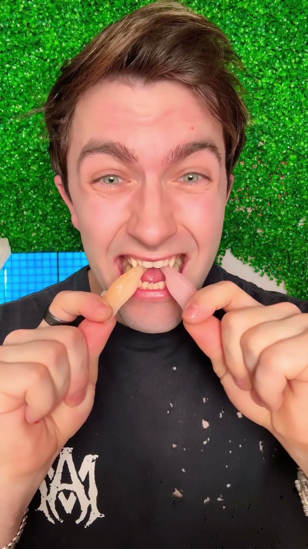 Vampire Tries Frozen Wax Bottle #vampire