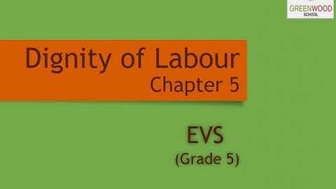 Grade 5 - EVS (Chapter 5 - Dignity of Labour)