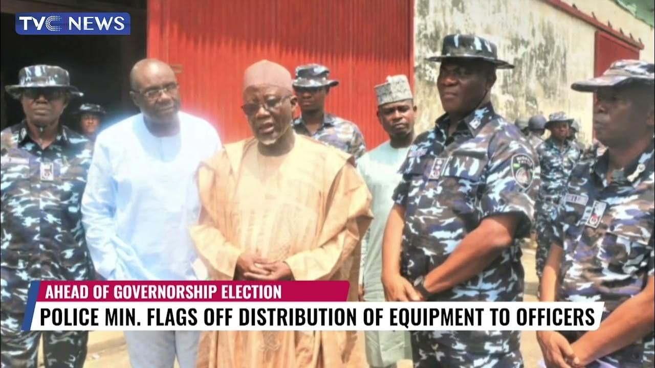 Minister of Police Affairs Flags Off Distribution Of Equipment To Officers