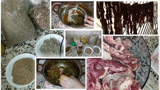 شهيوات عيد الأضحى : تحضير القديد المغربي / لحم مجفف ، بتثبيلة مميزة ، مع نصائح نجاحه والإحتفاظ به