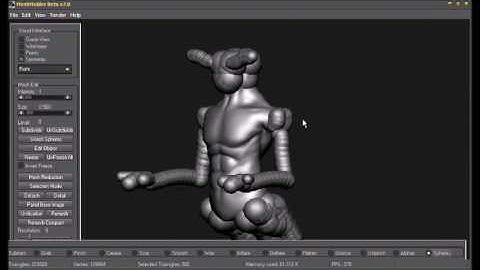 Sculpting with tool "Spheres" - Old Skech Spheres in Meshmolder