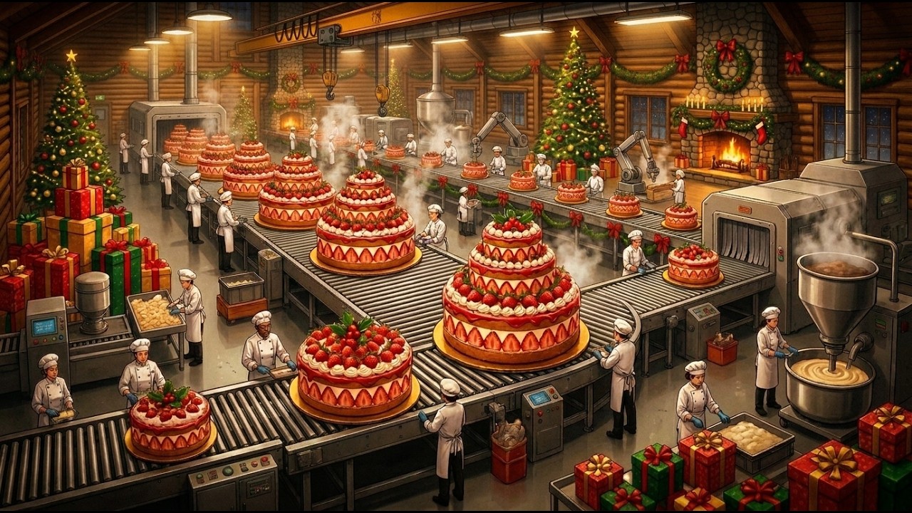 How Millions of Cakes Are Made in a Factory - Automatic Cakes Factory Process