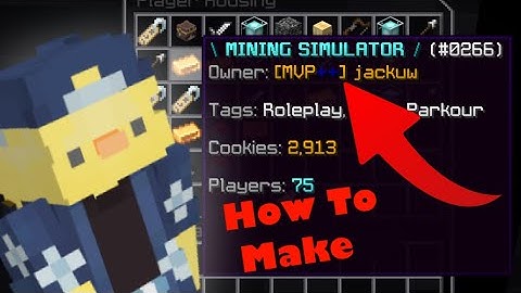 How to make Mining Simulator Hypixel Housing