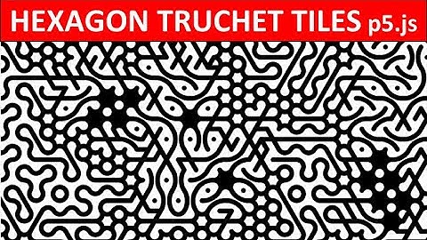 Truchet Tiling with Hexagons in p5.js