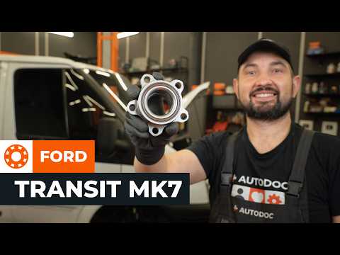 How to change a front wheel bearing on the FORD TRANSIT MK7 [AUTODOC TUTORIAL]