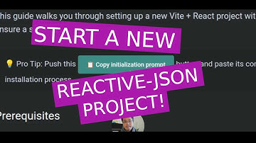 How to start a project with Reactive-JSON