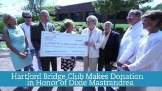 Hartford Bridge Club Makes Donation in Honor of Dixie Mastrandrea