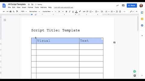AV Script in Google Docs