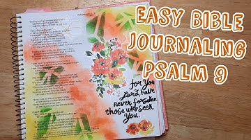 💚EASY BIBLE JOURNALING (Psalm 9) | Using Stickers, Distress Ink and Stencils💚