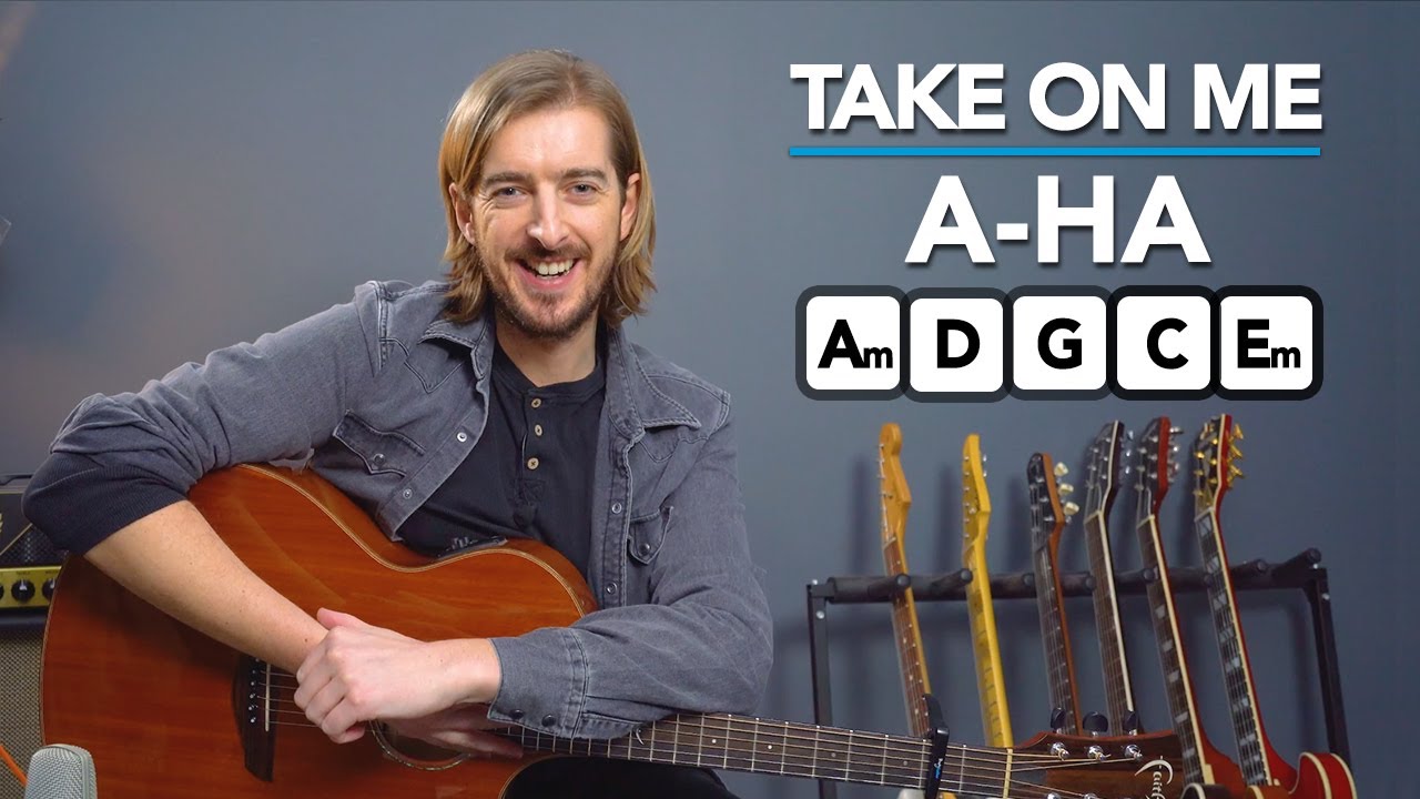 aHa "Take On Me" Acoustic Guitar Lesson Tutorial YouTube