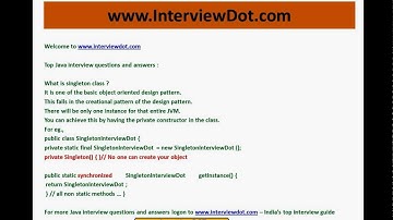 java interview questions and answer what is singleton class exaplain