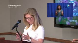 Coronavirus Update Press Briefing March 25 2020