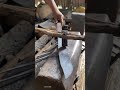 Pay attention carefully, the way the craftsman cuts iron to form a beautiful knife #blacksmith