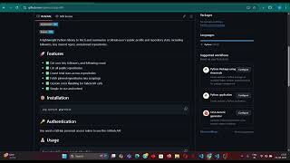 Ghprofile - A Python Library
