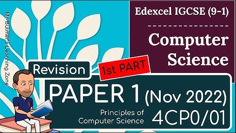 Past Paper Walkthrough 2022 - Paper 1 (November - Part a) - Edexcel IGCSE Computer Science