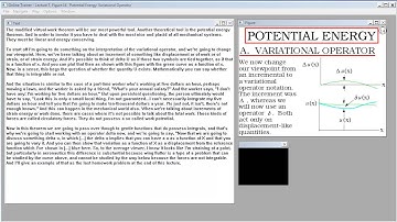 Virtual Work and Potential Energy.  Lecture 7.
