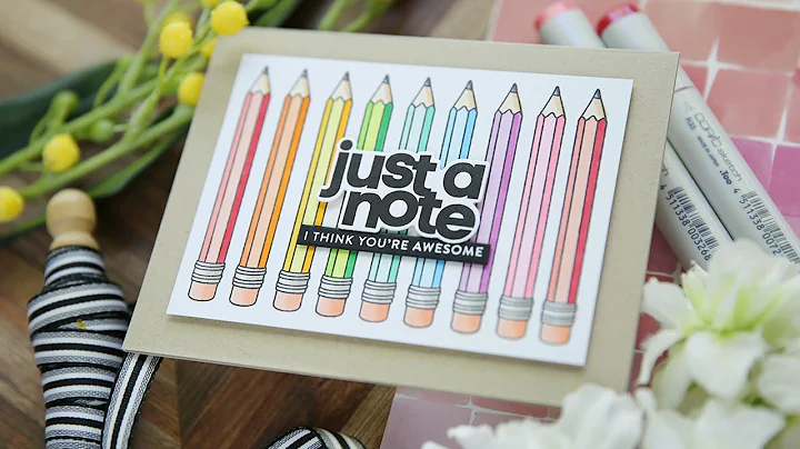 Amore Laurafadora: Rainbow Pencil Just Because Card