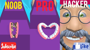 NOOB VS PRO VS HACKER - SMILE FIXER #smilefixer#smile #mrgames