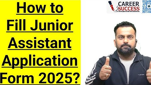 How to fill Junior Assistant application form 2025 ? Step by step @CareerSuccessJammu 9419145317