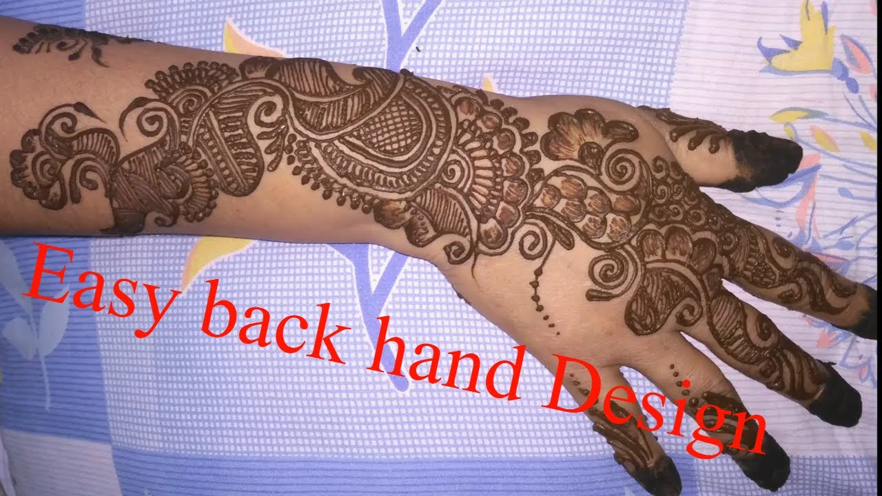 Back Hand Mehndi Designs Easy Simple Bridal Step By Step