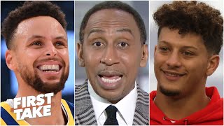 Stephen A. reacts to Stephen Curry's comments about Patrick Mahomes | First Take