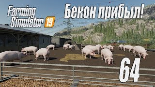 Farming Simulator 19, прохождение на русском, Фельсбрунн, #64 Бекон прибыл!