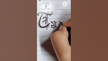 Writing “Tanu” name in calligraphy | The Art & Craft Box - Vaibhav Chhabra